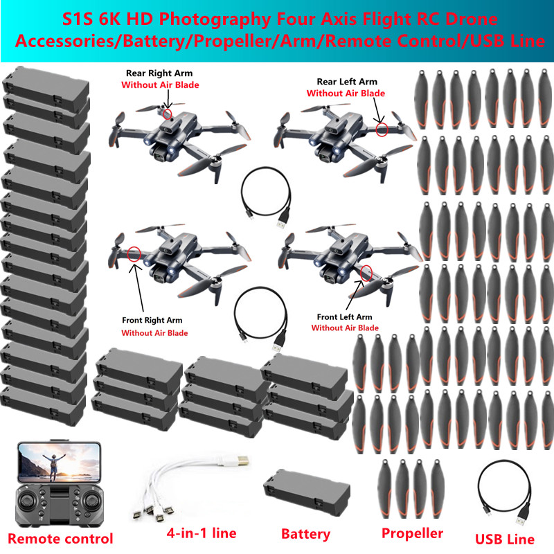 Drone Rc S1S - S1S 6K HD Fotoğrafçılık Dört Eksenli