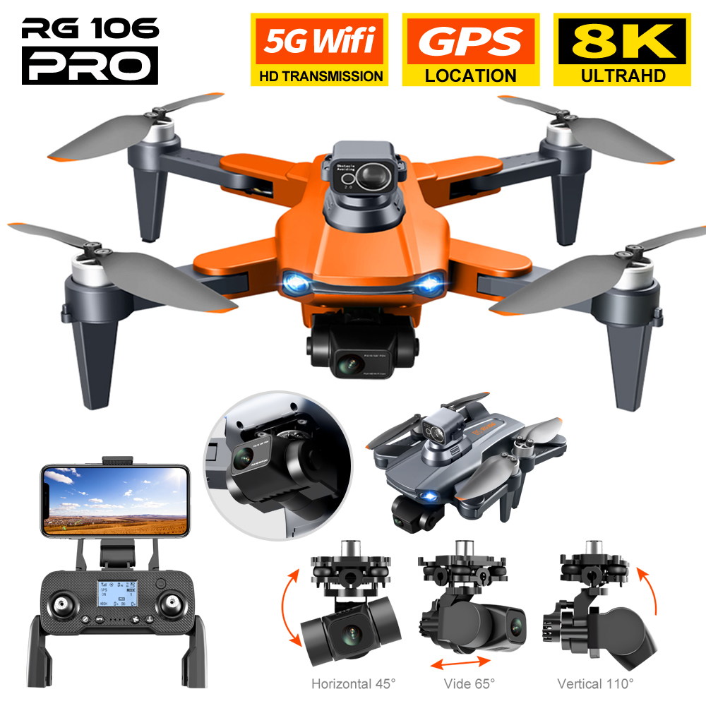 Drone Rc Fpv Manual - RG106 PRO Drone 8k çift kamera