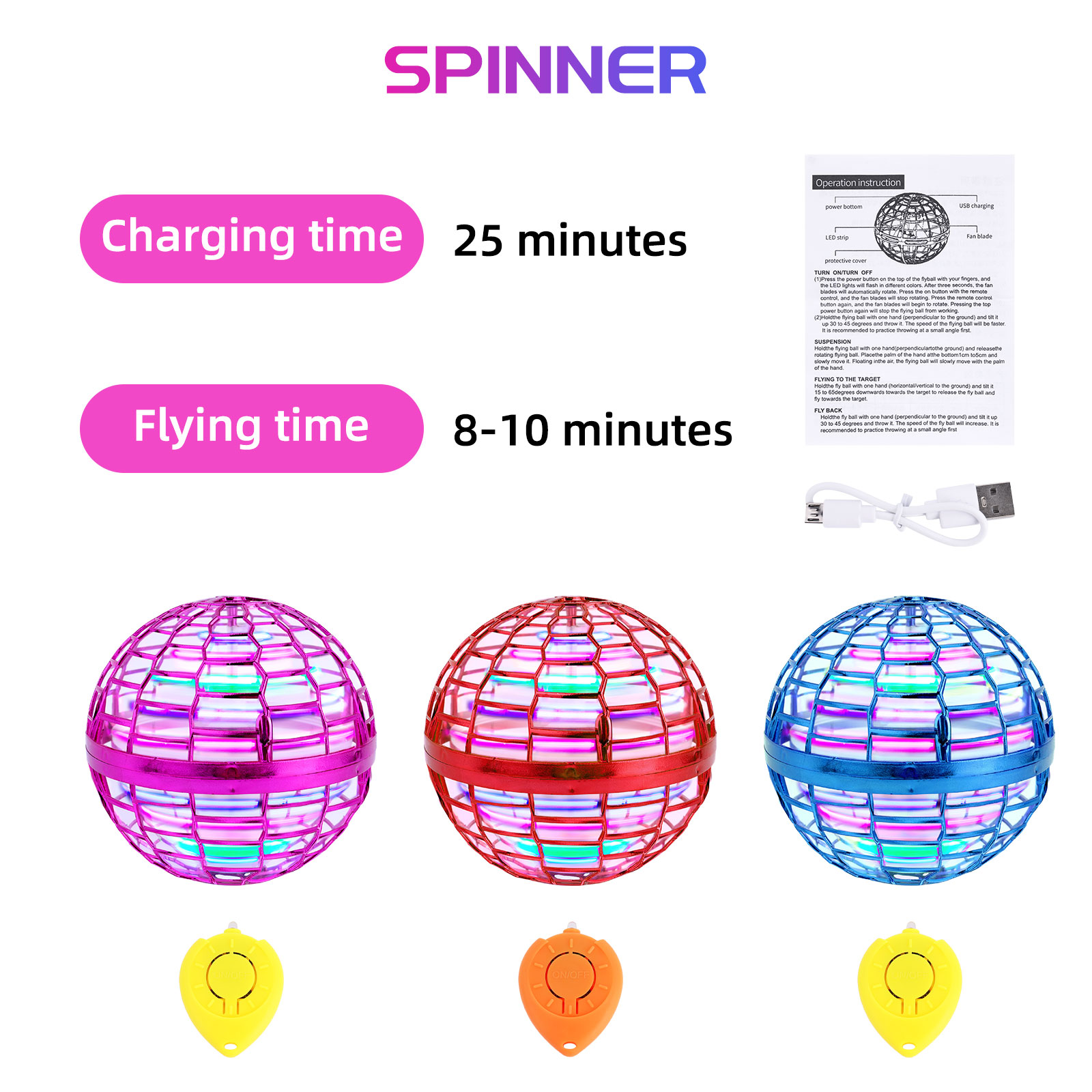 Uçan Top Bumerang Döner Oyunca - Drone Ball Rc incelemesi ve fiyatı